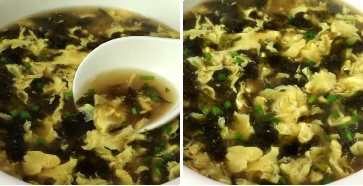 thành phẩm súp trứng rong biển