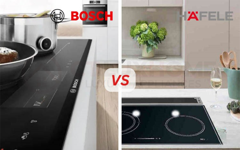 Điểm giống nhau và khác nhau của bếp từ Hafele và Bosch Điểm KHÁC nhau và khác nhau của bếp từ Hafele và Bosch