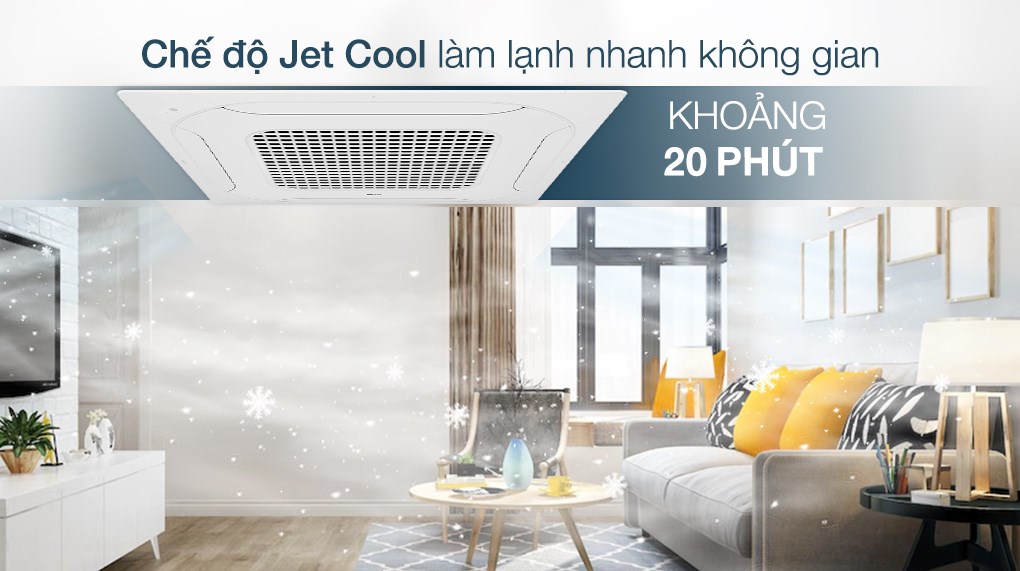Khả năng làm lạnh trên điều hòa âm trần Daikin 48000btu FCFG140AV1V/RZFC140AY19