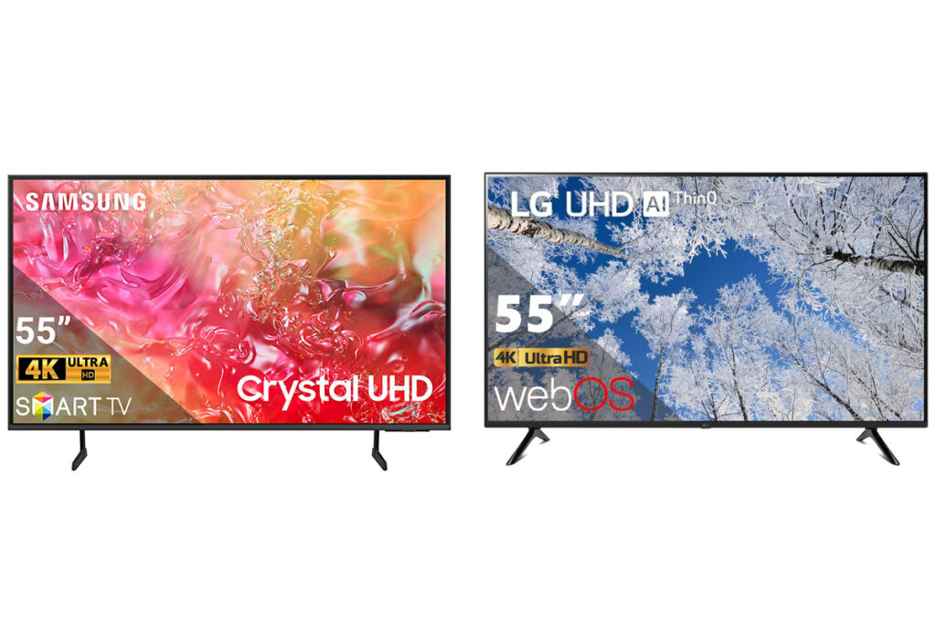 So sánh tivi Samsung UA55DU7700KXXV và tivi LG 55UQ7050PSA, nên mua tivi 55 inch nào?