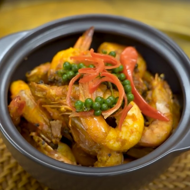 Bước 4 Thành phẩm Tôm rim tiêu Bước 4 Thành phẩm Tôm rim tiêu