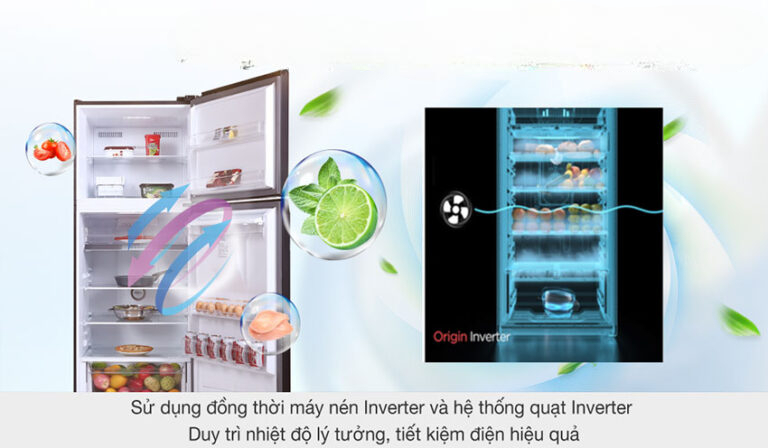 Tủ lạnh Toshiba inverter GR-RT535WE-PMV(06)-MG  tiết kiệm điện