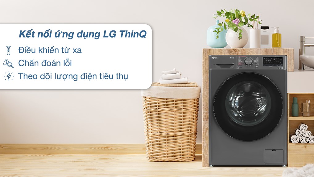 Máy giặt LG FV1409S4M: Kết nối thông minh với ứng dụng LG ThinQ Máy giặt LG FV1409S4M: Kết nối thông minh với ứng dụng LG ThinQ