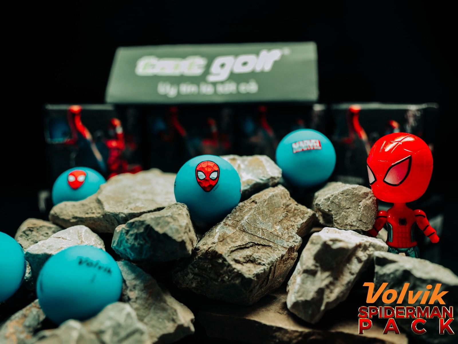 Bóng golf Volvik Marvel Spider Man Pack (hộp 4 quả)