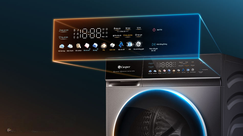 tính năng trên Máy Giặt Sấy Casper WF-P115VGT11 tính năng trên Máy Giặt Sấy Casper WF-P115VGT11