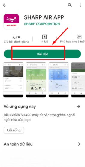 Cách cài đặt Sharp Air App trên điện thoại