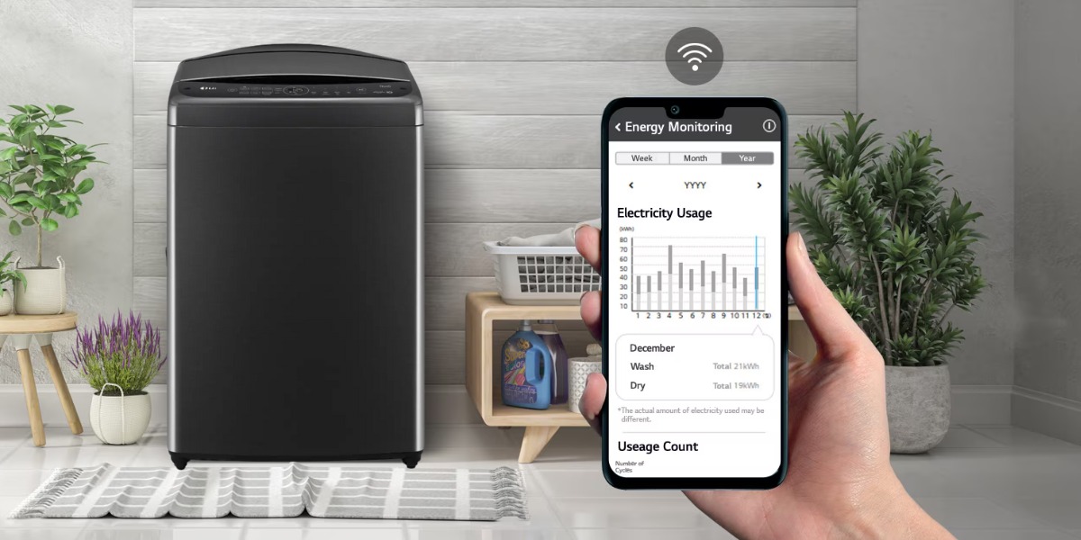 Hướng dẫn sử dụng ứng dụng LG ThinQ trên máy giặt LG lồng đứng TV2515DV5J  