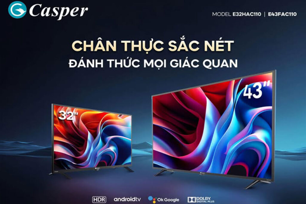 Smart Tivi Casper 32 Inch Full HD E32HAC110 – Giải Pháp Giải Trí Tiết Kiệm Cho Nhà Nhỏ