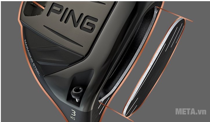 Gậy golf Fairway nam Ping G-400 #3 giúp người chơi kiểm soát quỹ đạo của bóng Gậy golf Fairway nam Ping G-400 #3 giúp người chơi kiểm soát quỹ đạo của bóng