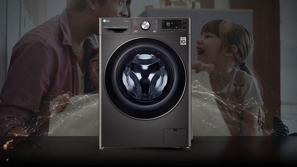 máy giặt Thiết kế tối giản, bền bỉ