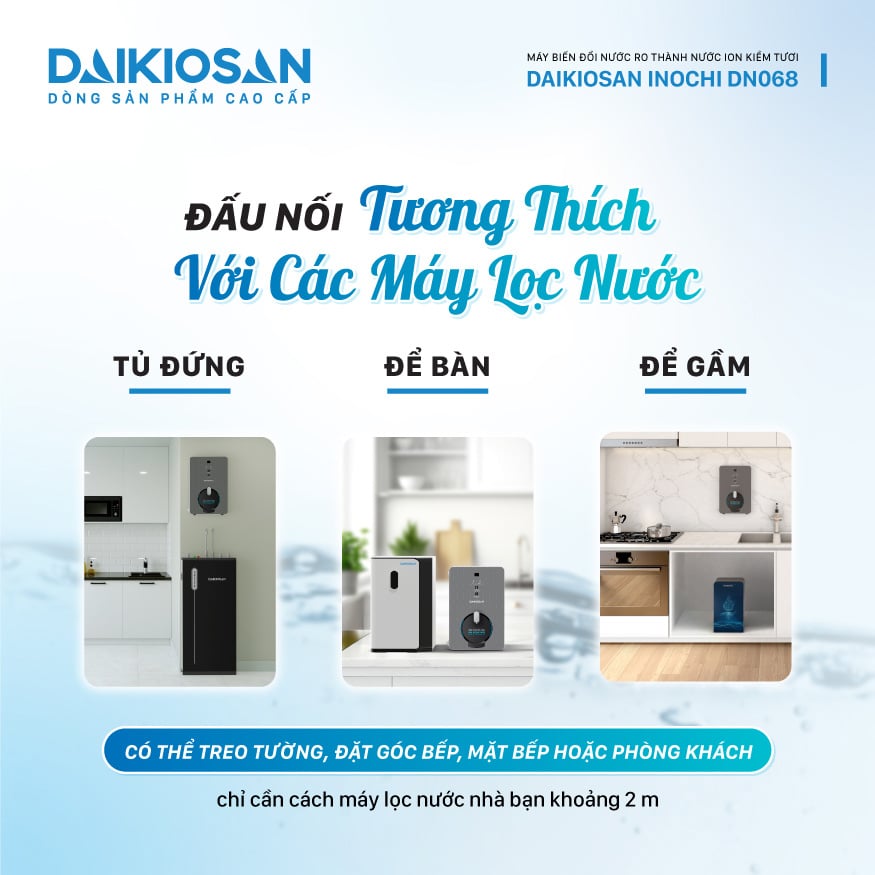 Thiết kế nhỏ gọn, dễ lắp đặt Daikiosan DN068