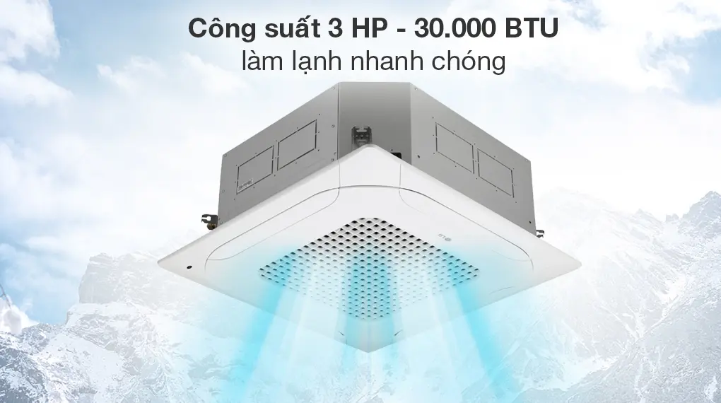 Tiết kiệm điện năng lên đến 70% với điều hòa âm trần LG 30000btu ZTNQ30GNLE0/ZUAC1