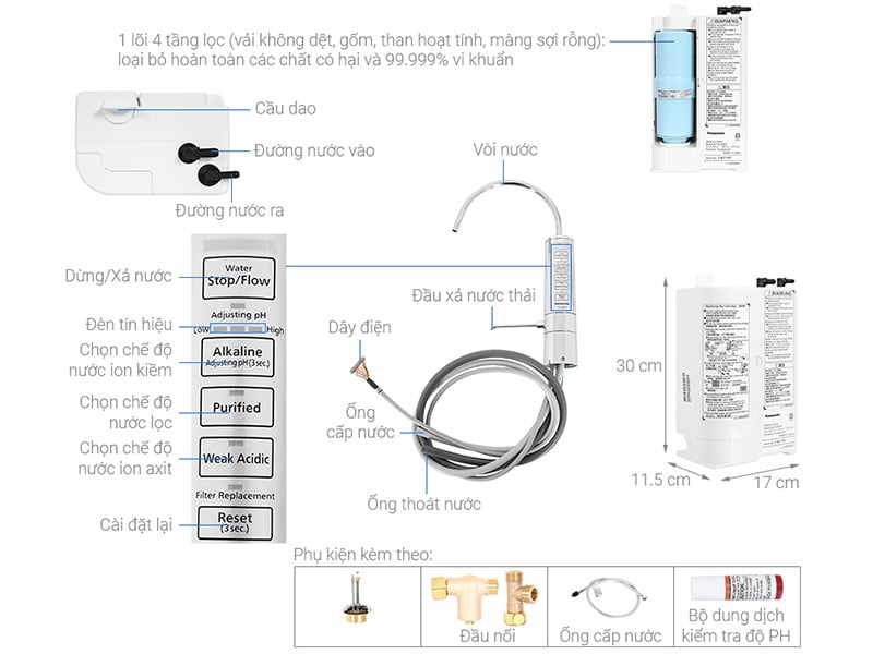 Máy lọc nước Ion kiềm Panasonic TK AB50