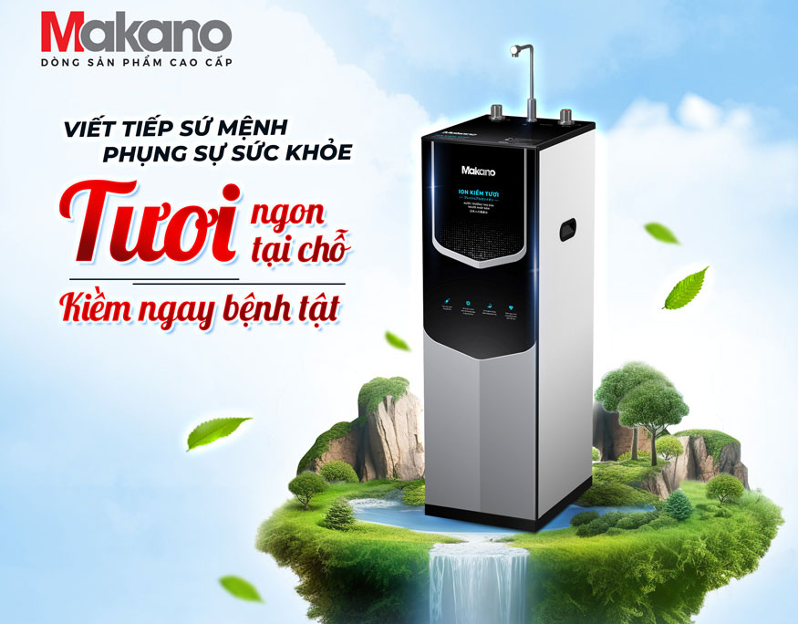 Máy lọc nước ion kiềm tươi nóng nguội Makano MN269 Máy lọc nước ion kiềm tươi nóng nguội Makano MN269
