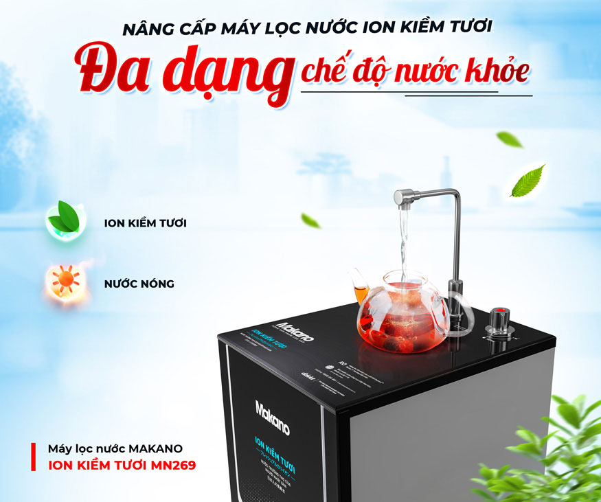 Máy lọc nước ion kiềm làm nóng nước Máy lọc nước ion kiềm