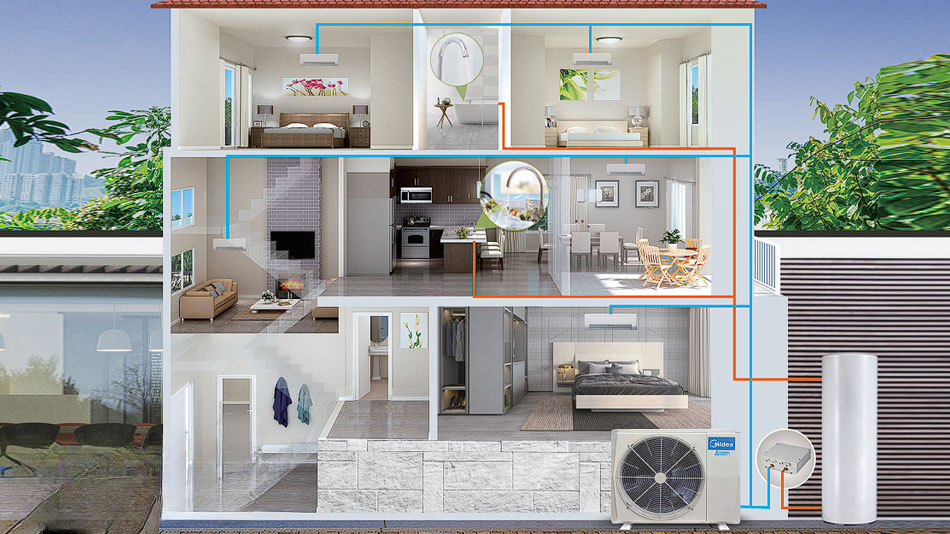 Máy bơm nhiệt heat pump Midea MT-200R30/MHW-F30WN1E Máy bơm nhiệt heat pump Midea MT-200R30/MHW-F30WN1E
