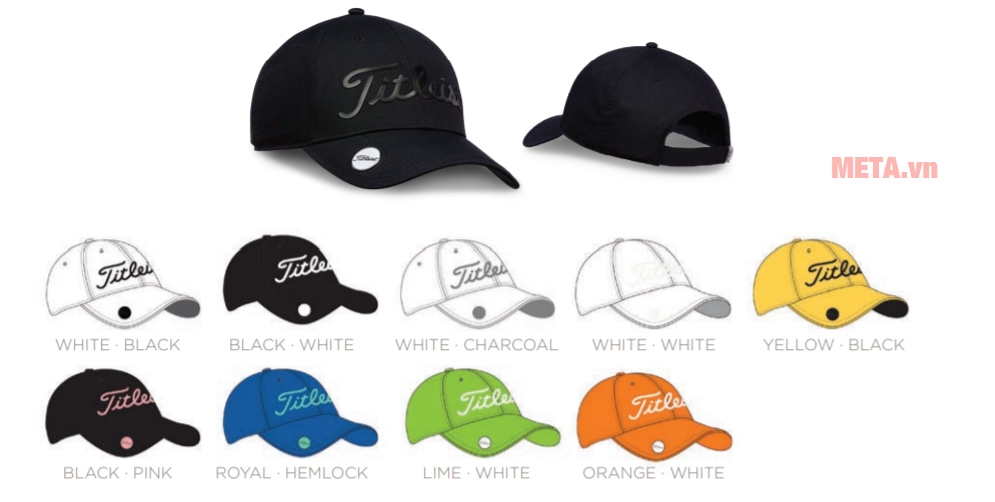 Mũ golf có nhiều màu sắc cho bạn nhiều lựa chọn Mũ golf nam