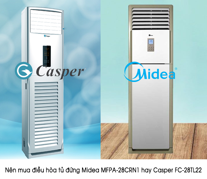 Điều hòa cây 28000btu Casper FC-28TL22 và Midea MFPA-28CRN1 Điều hòa cây 28000btu Casper FC-28TL22 và Midea MFPA-28CRN1