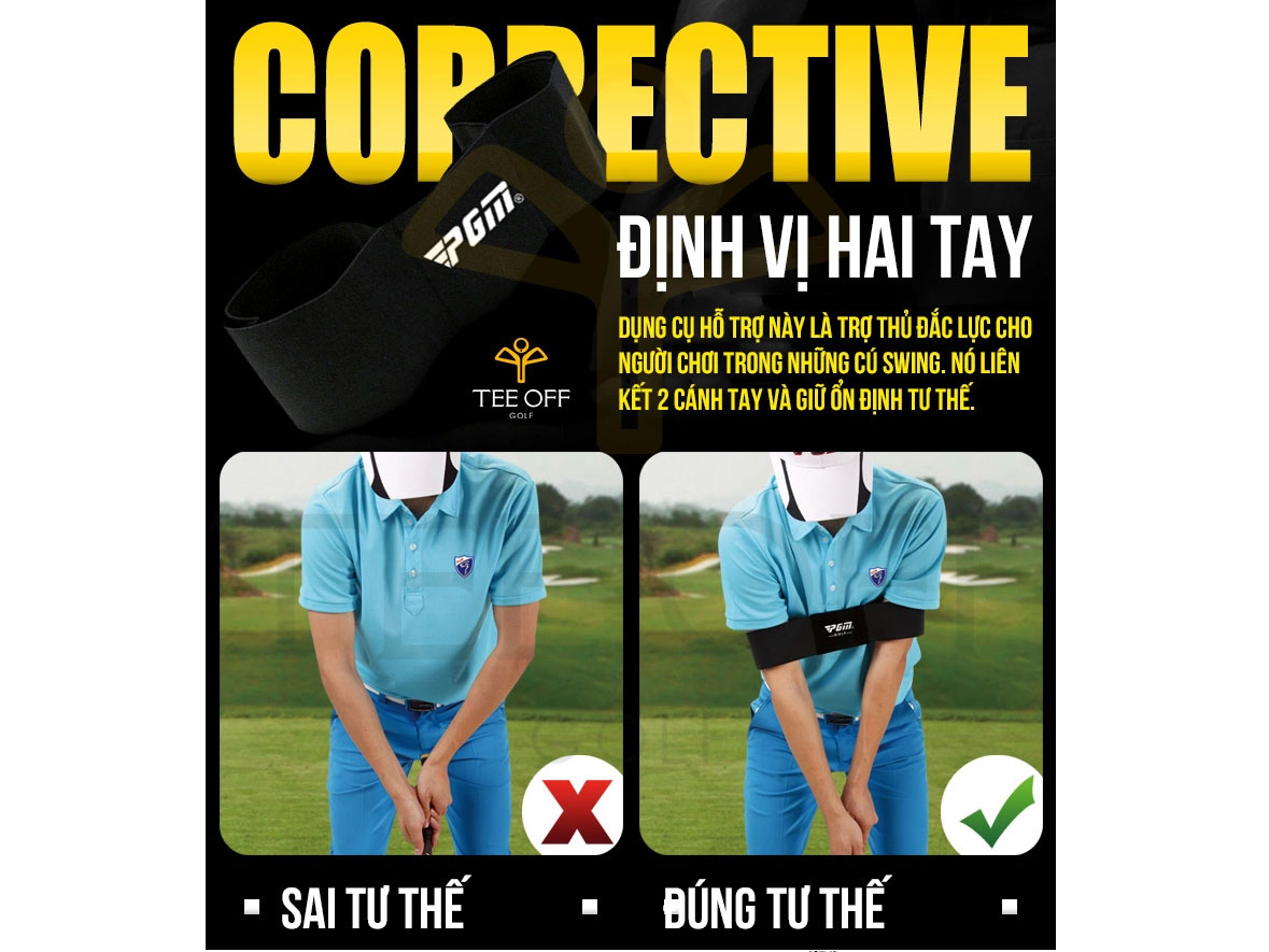 Nẹp định vị hai tay tập chơi Golf PGM JZQ005