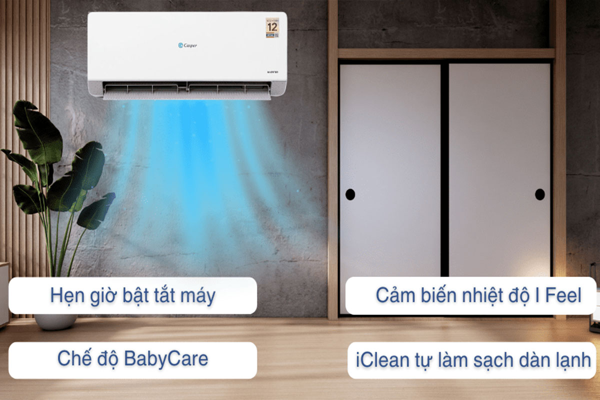 Điều hòa giá rẻ QC-12IU36A còn có mhiều tiện ích thông minh, an toàn và thuận tiện Điều hòa giá rẻ QC-12IU36A còn có mhiều tiện ích thông minh, an toàn và thuận tiện