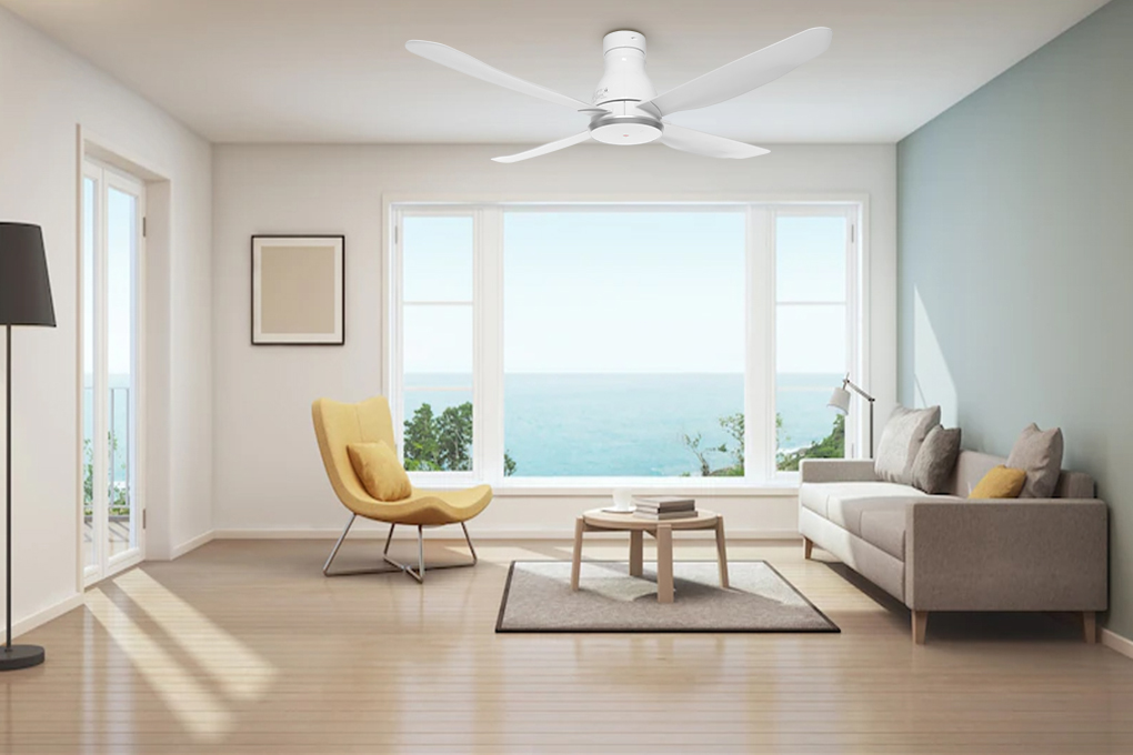 Quạt trần 4 cánh KDK W56WV phù hợp cho phòng có trần cao dưới 3m