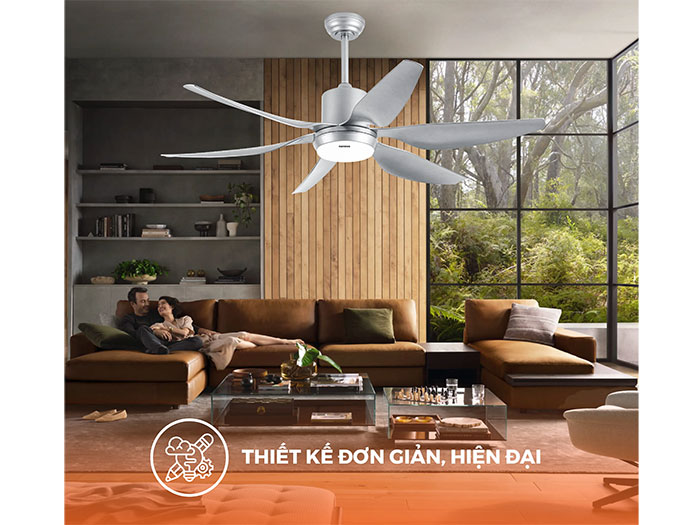Quạt trần 6 cánh Nanoco NCF5462-SL Quạt trần 6 cánh Nanoco NCF5462-SL