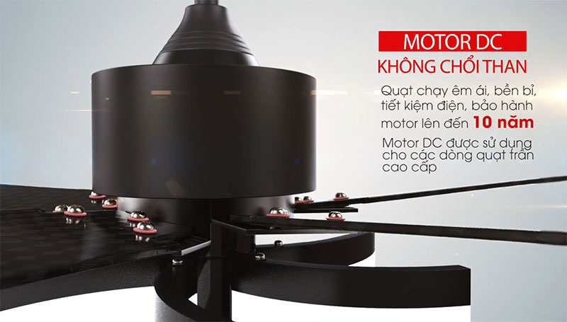 Quạt trần Benny dùng mô tơ không chổi than Quạt trần Benny