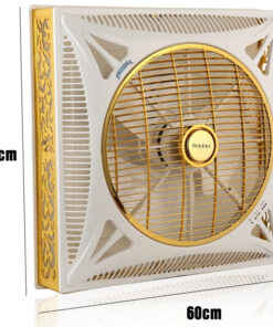 Quạt trần hộp Daeki DK 301 vàng trắng