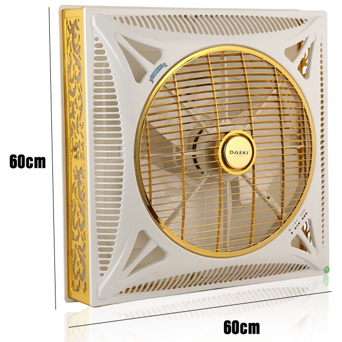 Quạt trần hộp Daeki DK 301 vàng trắng