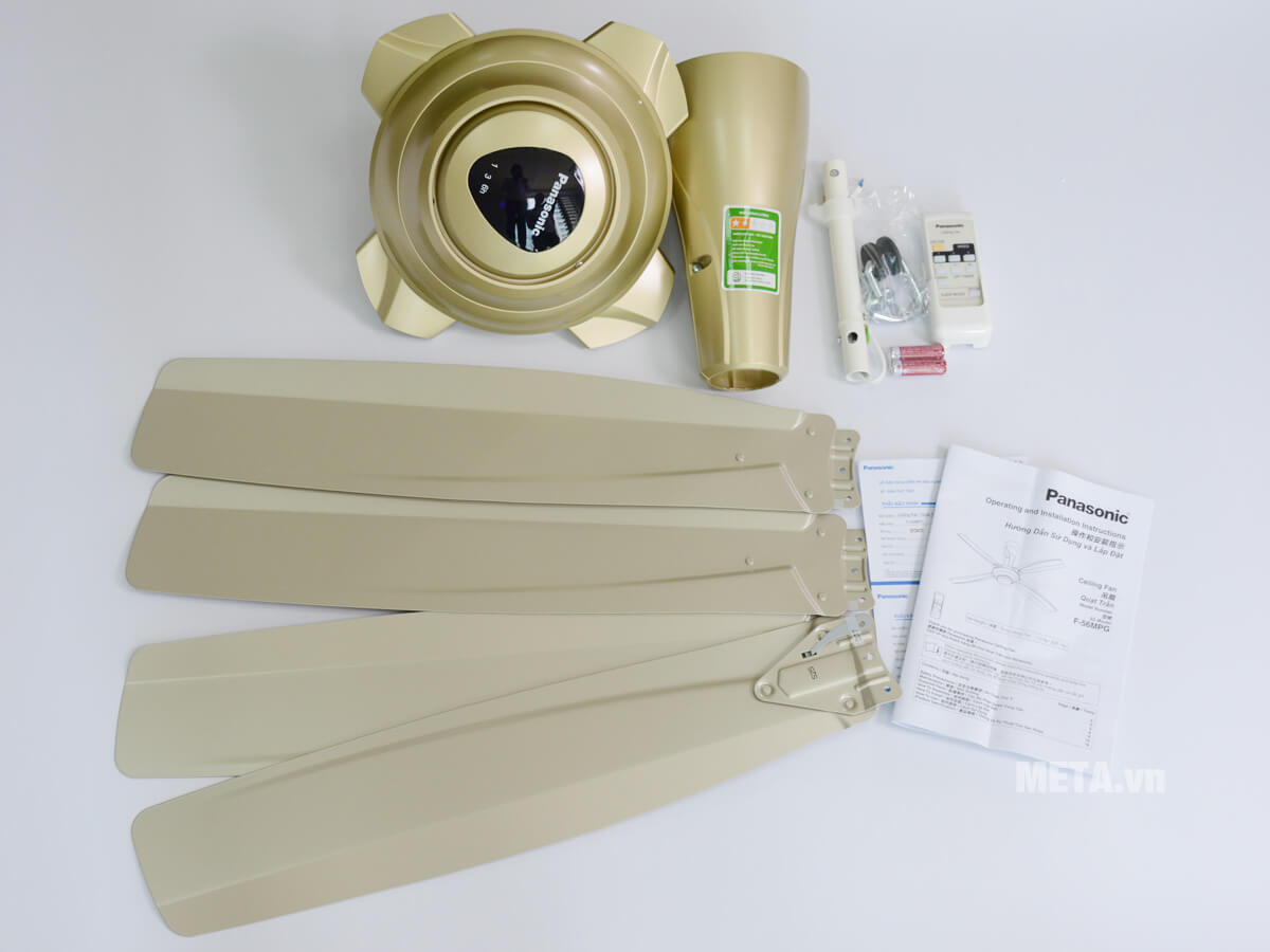 Quạt trần Panasonic 4 cánh F-56MPG thiết kế đẹp, sang trọng Quạt trần Panasonic 4 cánh F-56MPG thiết kế đẹp, sang trọng