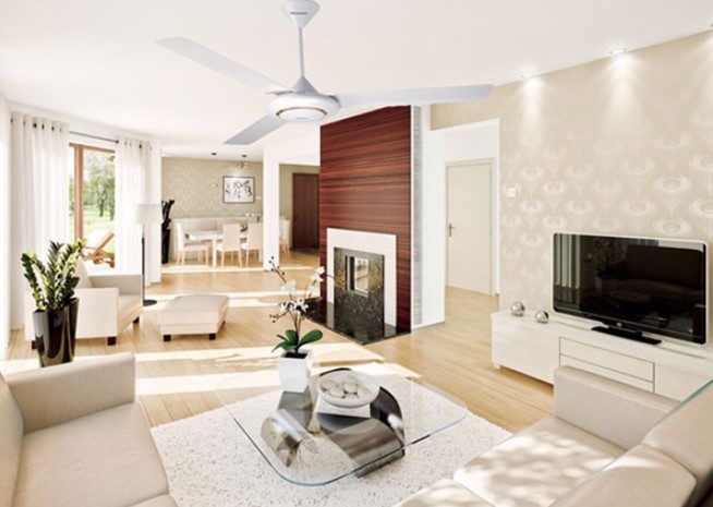 Quạt trần Panasonic F-60MZ2 (MS 9 inch) có màu trắng sang trọng, thanh lịch