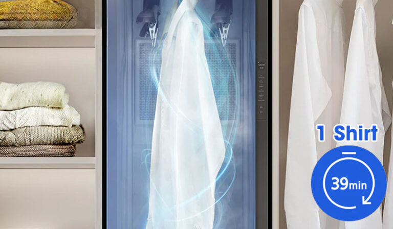 tủ chăm sóc quần áo Samsung DF60A8500EG/SV sấy quần áo khô nhẹ nhàng