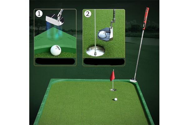 Hố Golf làm bằng chất liệu Inox bền đẹp. Thảm tâp Putting Golf di động GL017