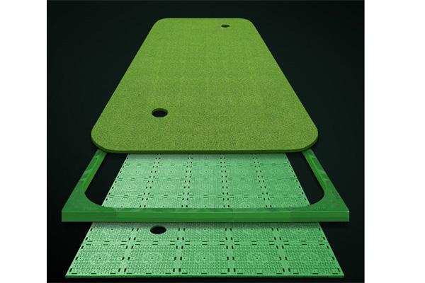 Thiết kế từ nhựa và cao su cao cấp, bền bỉ Thảm tâp Putting Golf di động GL017
