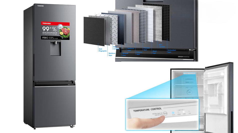 Tủ lạnh Toshiba inverter GR-RB405WEA-PMV(06)-MG Tủ lạnh Toshiba inverter GR-RB405WEA-PMV(06)-MG