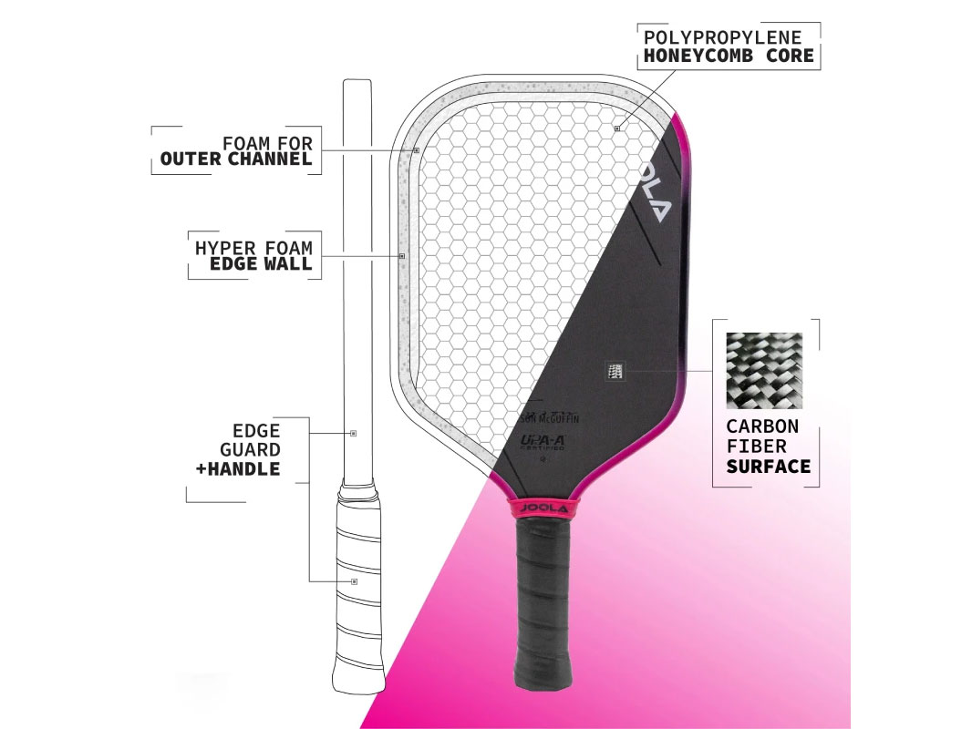 Vợt Pickleball dùng chất liệu carbon siêu bền