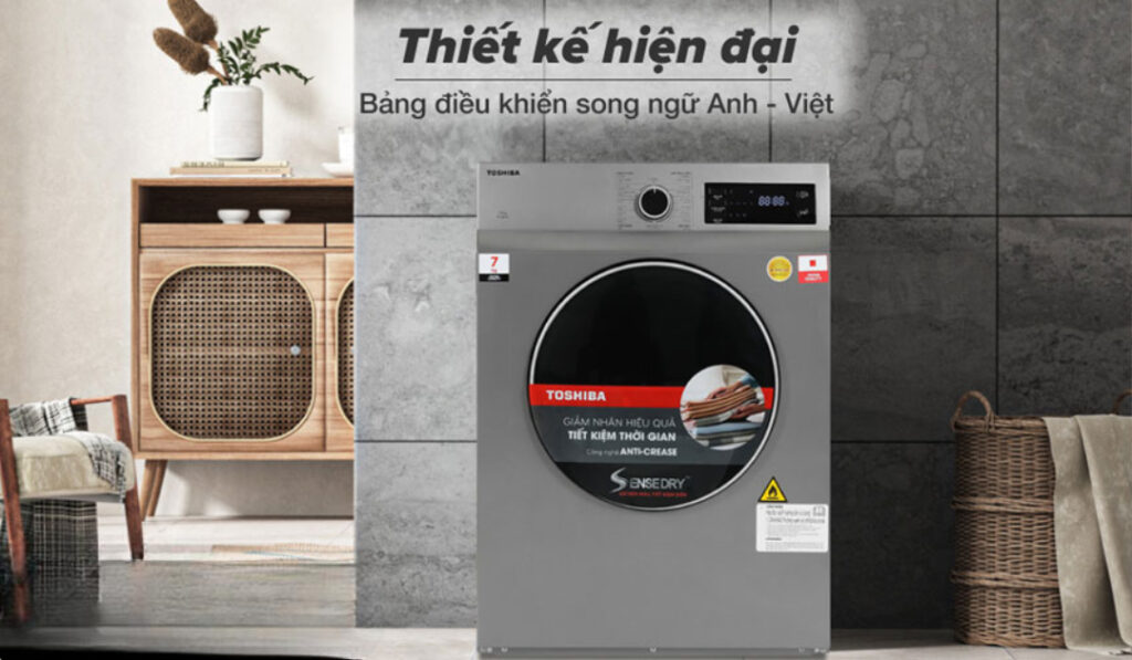 Máy sấy quần áo Toshiba dễ dàng sử dụng