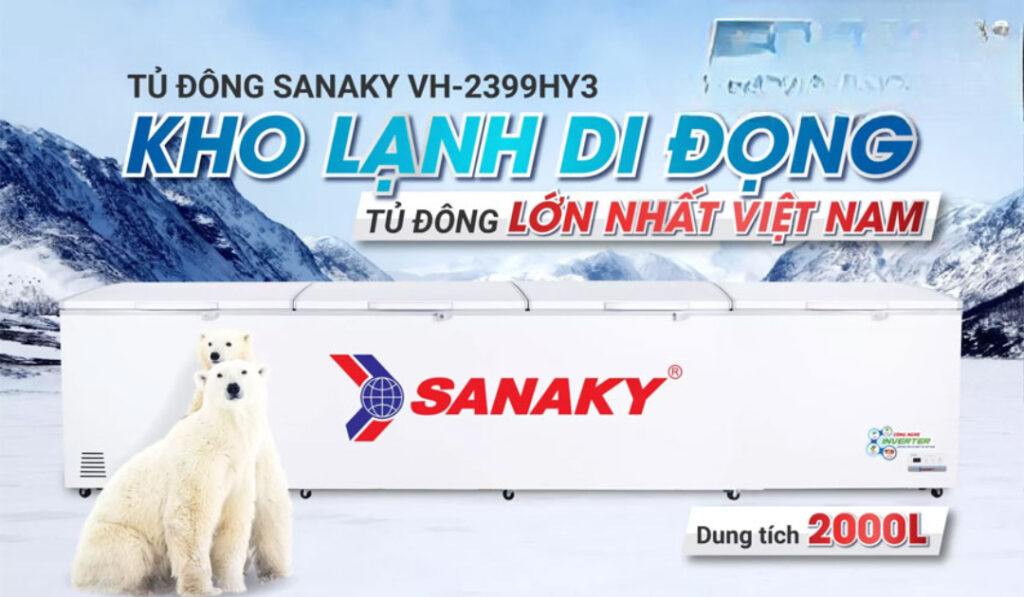Tủ đông Sanaky VH-2399HY3 – sức chứa cực khủng