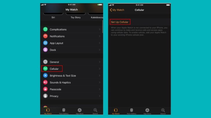 Bạn chọn Set Up Cellular trong Cellular