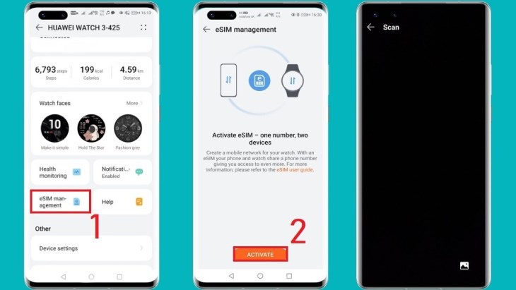 Bạn thực hiện các bước Activate eSim trên app