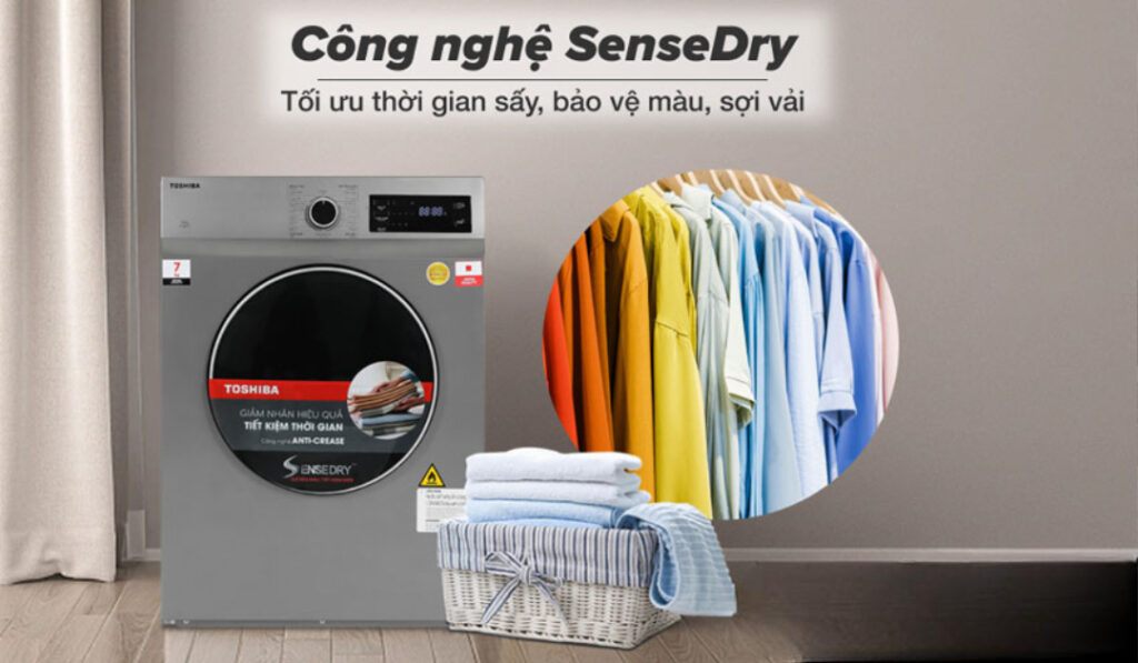 tiện ích trong máy sấy quần áo