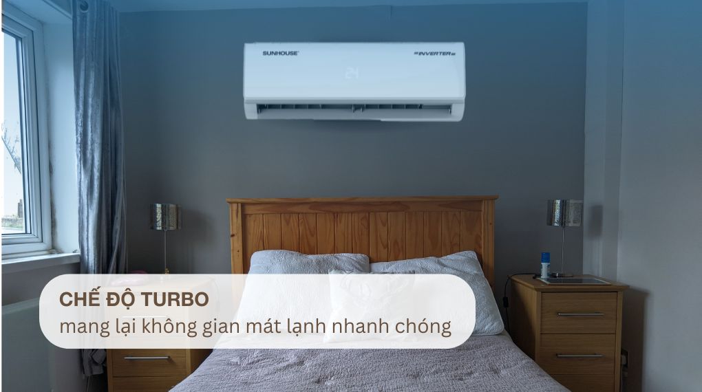 Máy lạnh Sunhouse SHR-AW24IC610 2.5 HP phù hợp với những không gian rộng lớn có diện tích từ 30 - 40m²