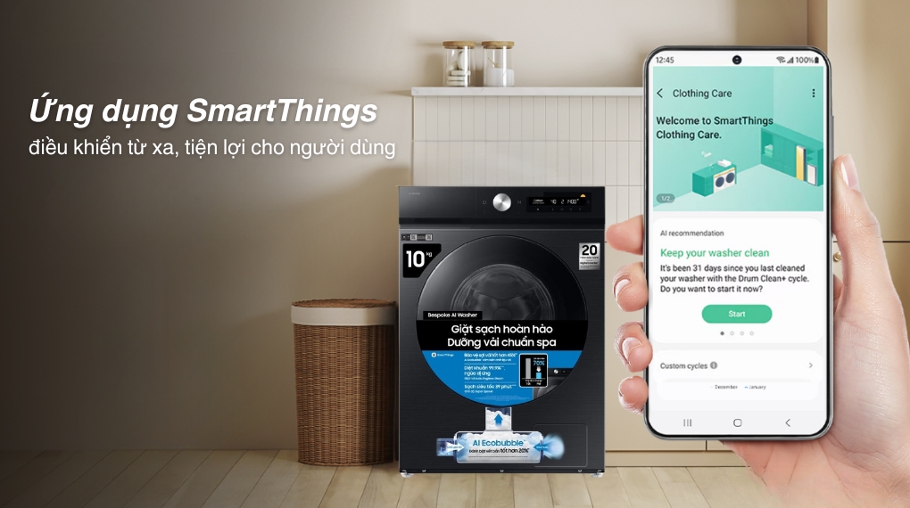 Máy giặt Samsung 10Kg WW10DB7U34GBSV