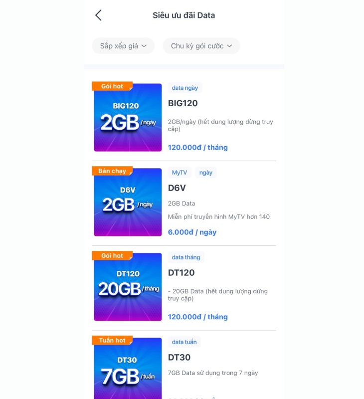 Bạn có thể mua gói 4G đơn giản và nhanh chóng bằng ứng dụng My VNPT