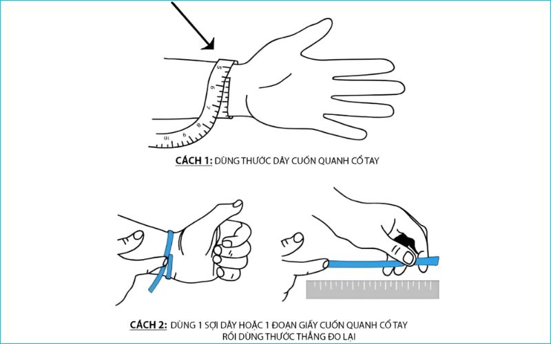 Cách đo chu vi cổ tay