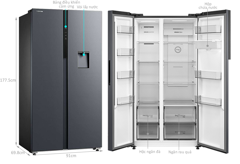 Tủ Lạnh Toshiba Inverter GR-RS775WI-PMV(06)-MG: Công Nghệ Hiện Đại, Tiết Kiệm Vượt Trội