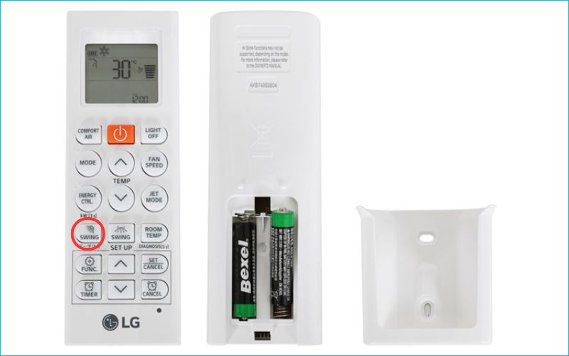 Nút SWING giúp bạn điều khiển hướng gió của máy lạnh LG Nút SWING giúp bạn điều khiển hướng gió của máy lạnh LG
