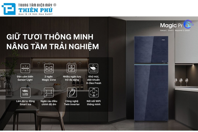 Tủ Lạnh Aqua Inverter 455 Lít AQR-TA518FA(GL)U1