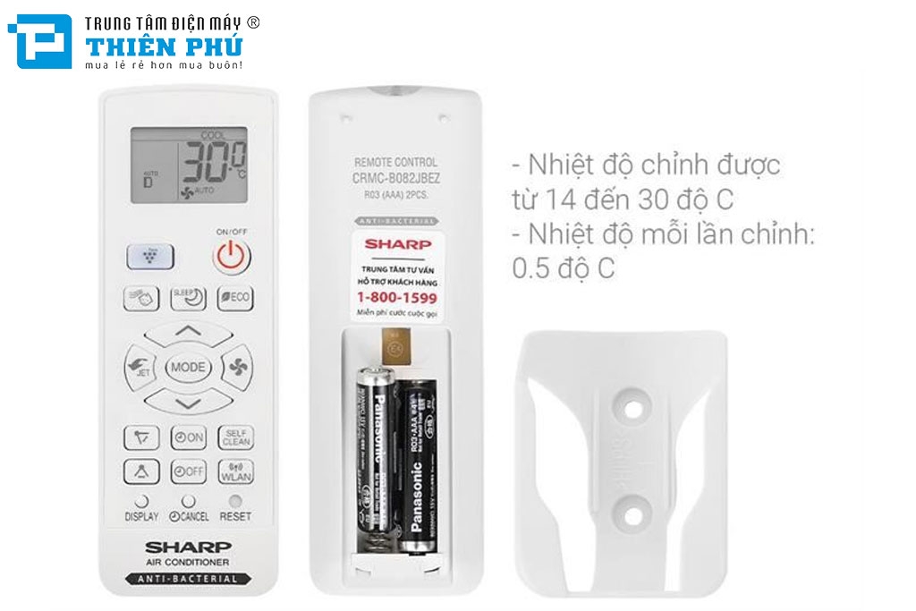 Điều Hòa Sharp 12000Btu 1 Chiều Inverter AH-XP13CHW