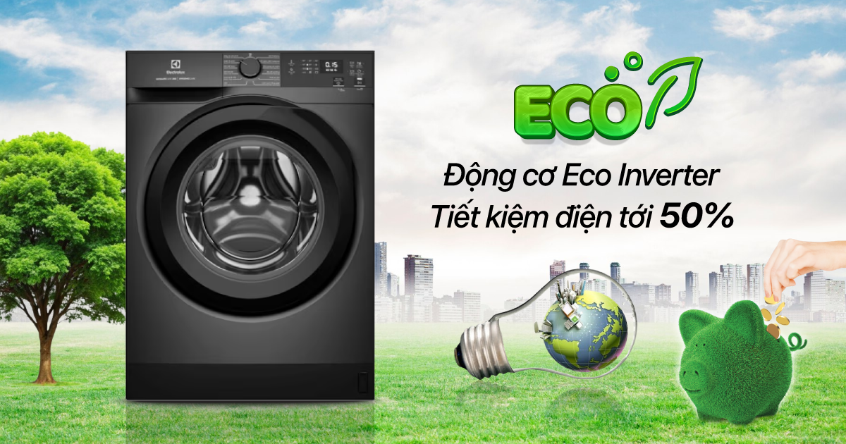 3. Sử dụng tính năng giặt tiết kiệm (Eco) và hẹn giờ thông minh 3. Sử dụng tính năng giặt tiết kiệm (Eco) và hẹn giờ thông minh